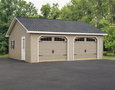 Detached Two Car Garages For Sale Amish Double Garages