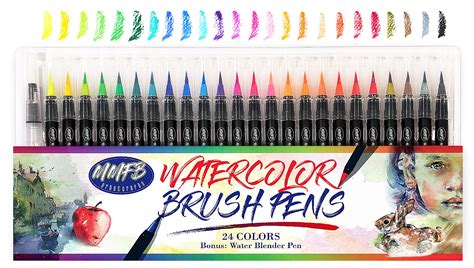 Buy Real Brush Pens Set 24 Colors Pack Flexible Brush Tip W Bonus