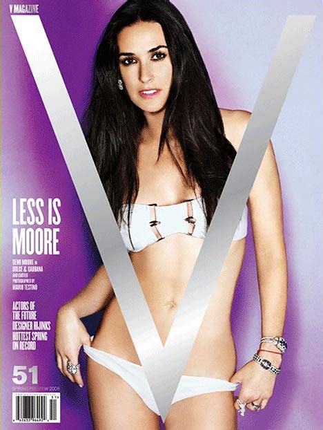 Demi Moore Strips Off To Pose In A Skimpy White Bikini