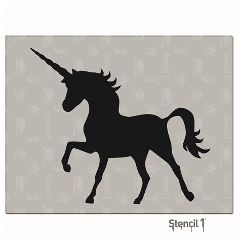 Unicorn Silhouette Stencil 85″x11″ Stencil 1
