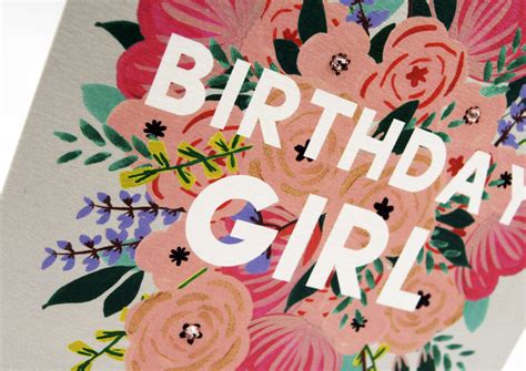 Birthday Girl Floral Card By Lottie Simpson