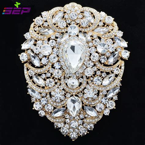Large Brooch Pins Bridal Wedding Jewelry 49 Inches