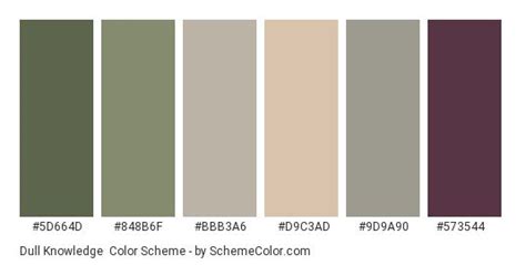 Color Scheme Palette Image Brown Color Schemes Color Schemes Dull