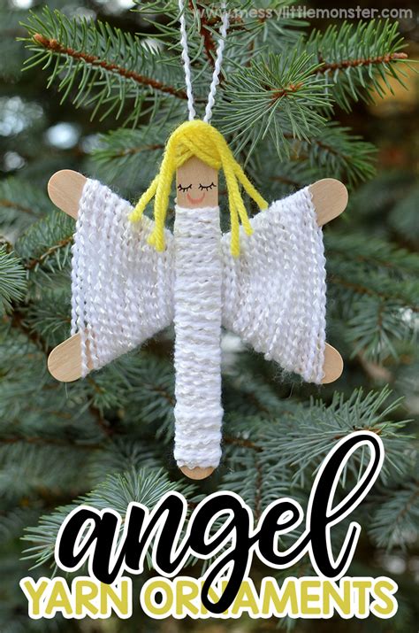 Yarn Angel Ornaments Easy Yarn Christmas Ornaments For