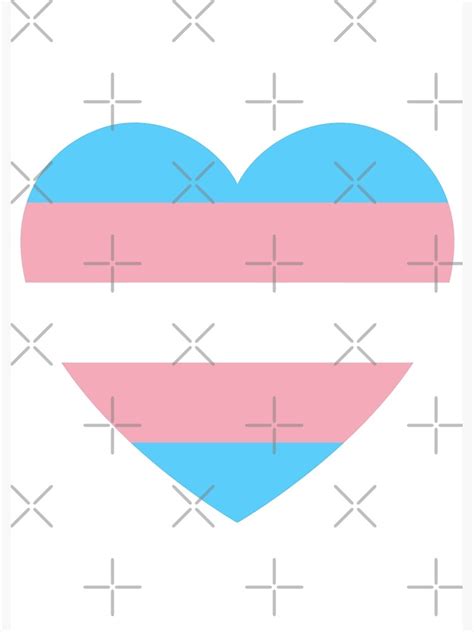 Trans Pride Flag Small Heart Lgbtq Designs Poster For Sale By