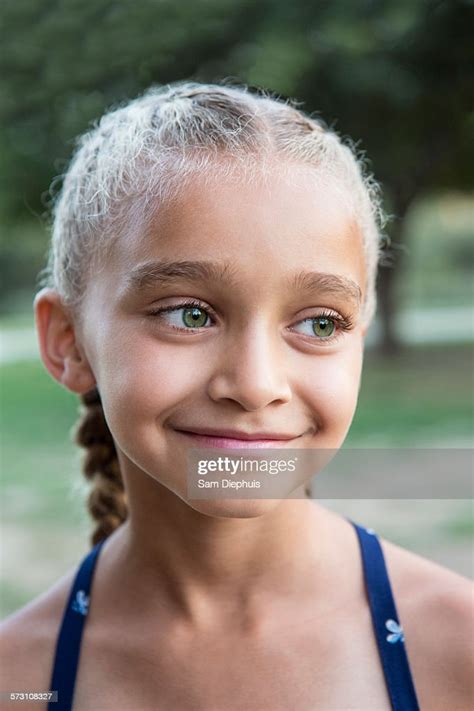 Close Up Of Mixed Race Girl Smiling High Res Stock Photo Getty Images