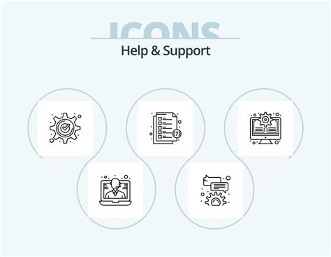 Help And Support Line Icon Pack 5 Icon Design Configure Bubble Help