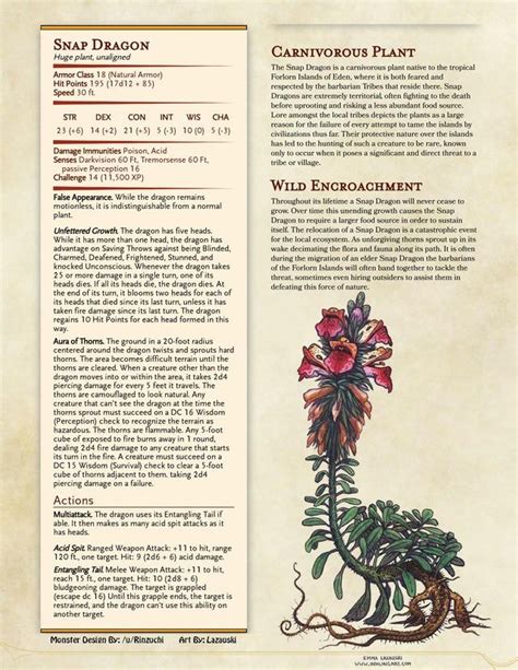 Tiger Lily Dnd Dragons Dungeons And Dragons Homebrew Dandd Dungeons