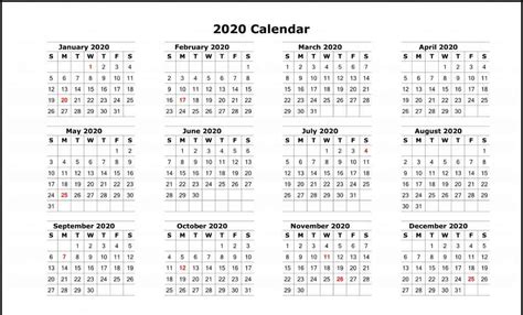 Free Blank Printable Calendar 2020 Template In Pdf Excel Word