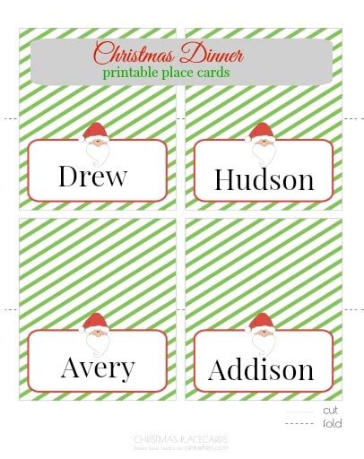 Free Printable Dinner Place Cards Printable Templates
