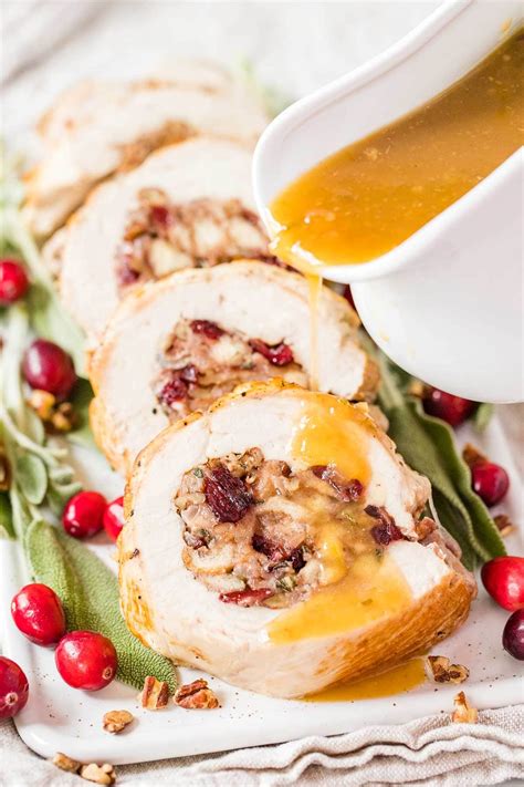 Stuffed Turkey Breast With Apple Cider Gravy Plated Cravings
