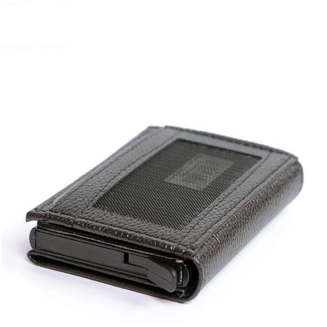 buy automatic pop up wallet for men premium faux leather rfid blocking slim bifold business