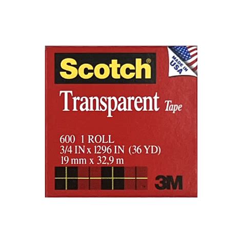 3m 600 Scotch Transparent Tape 19mm X 329m U Trading And Supplies Sdn Bhd