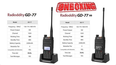Unboxing Radioddity Gd 77bb New Screen Dual Band Dual Time Slot Dmr