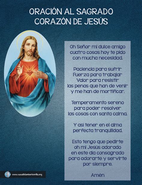 Oración Al Sagrado Corazón De Jesús Corta ® S Y Fondos Paz Enla