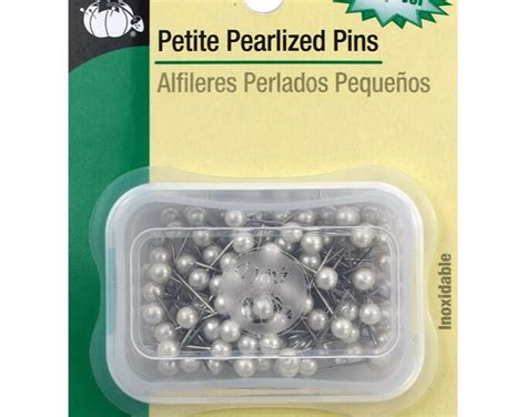 Dritz 150 Petite Pearlized Straight Pins White Pearl Heads Etsy