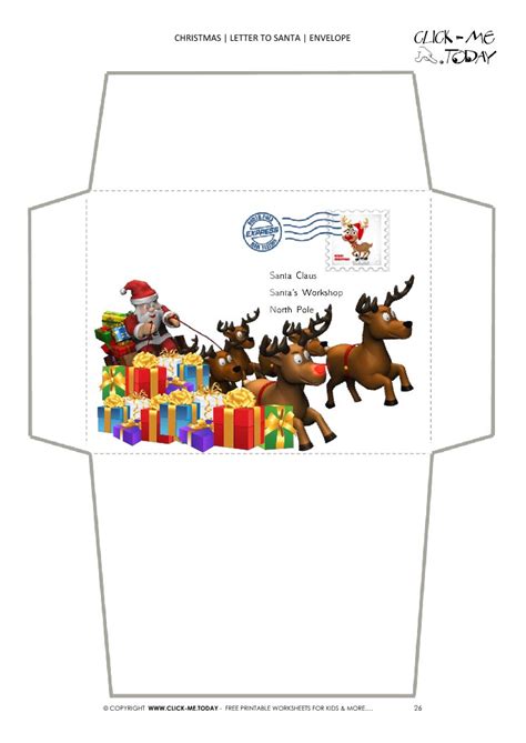 Dont panic , printable and downloadable free simple envelope to santa template sleigh to north pole address 30 we have created for you. Free Printable Envelope From Santa Template | Master Template