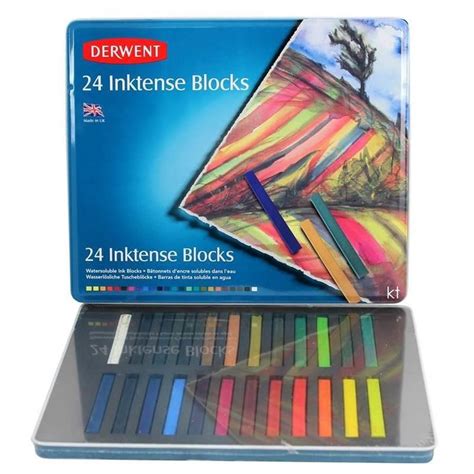 Derwent Inktense Blocks Tin Set 12 24 36 Or 72 Derwent Night Sky