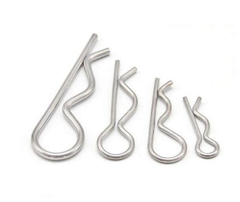 10pcs R Clip R Pins Shaft Retaining Clips Stainless Steel Hair Spring
