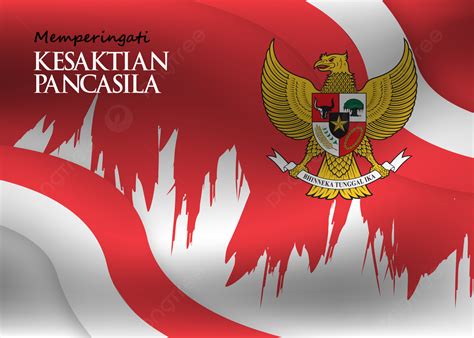 Memperingati Hari Kesaktian Pancasila Background With Indonesia Flag