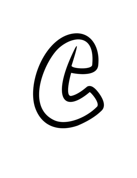 Free Printable Bubble Letters Cursive Bubble Letter C Cursive