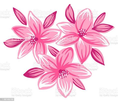 Ornamen Bunga Dekoratif Ilustrasi Stok Unduh Gambar Sekarang Azalea