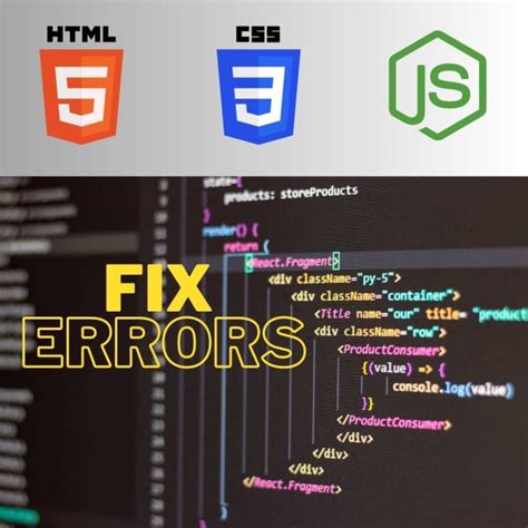 Fix Html Css Javascript Errors Bugs Issues By Hamzazikar Fiverr