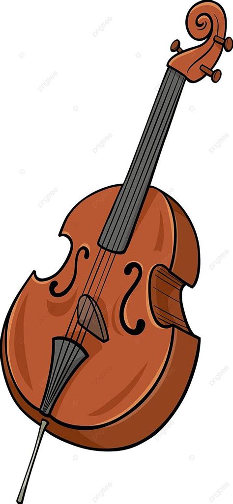 Double Bass Cartoon Clip Art Music Strings Classical Instrument Vector