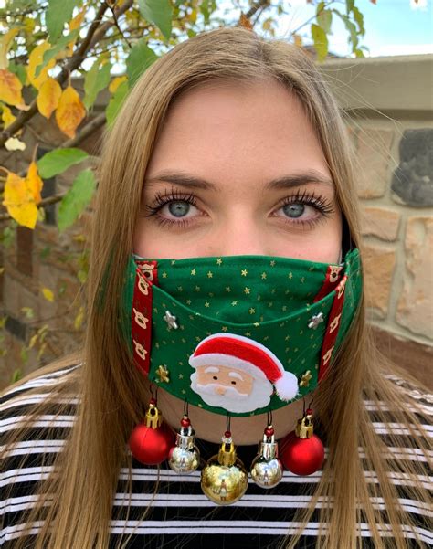 Ugly Christmas Masks Adult And Adult Slim Face Mask Holiday Etsy
