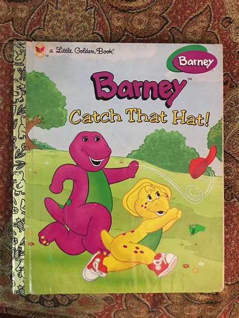 Barney Catch That Hat 1997 A Edition Little Golden Books Vintage