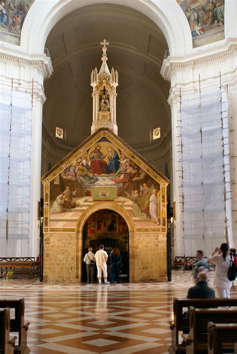 Basilica Santa Maria Degli Angeli Assisi Italy Inside The Basilica Stands The Porziuncola Of