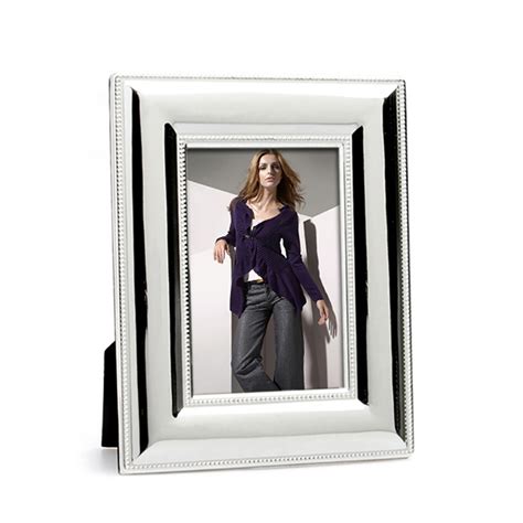 Whitehill Frames Silver Plated Photo Frame Wide Beaded 4x6