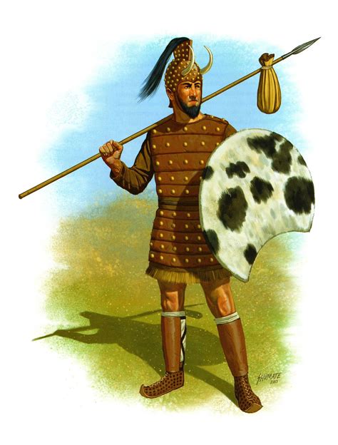 Johnny Shumate Mycenaean Warrior 12th Century Bc Иллюстрации воинов