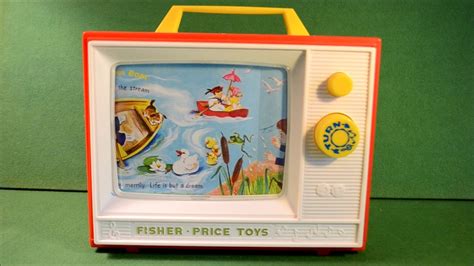 Fisher Price Toys Classic Two Tune Television Wind Up Giant Screen Tv