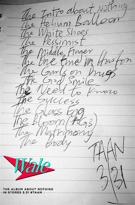 Wale The Album About Nothing Tracklist And Artwork Update Hwing