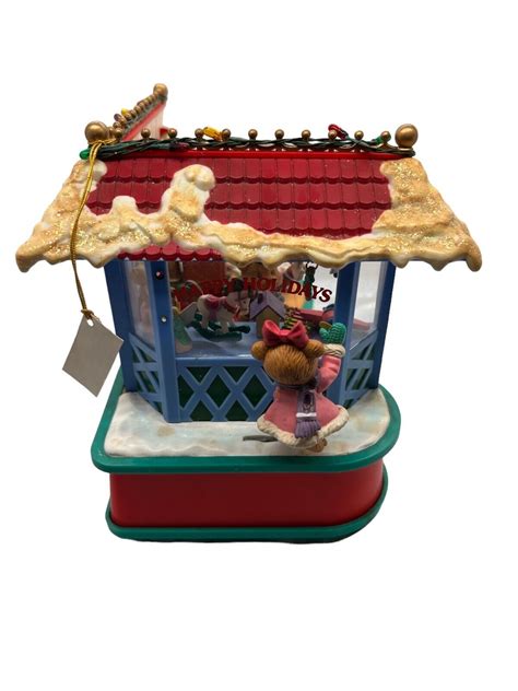 Animated Santas Toy Shop Music Box Enescolustre Frame Works Ebay