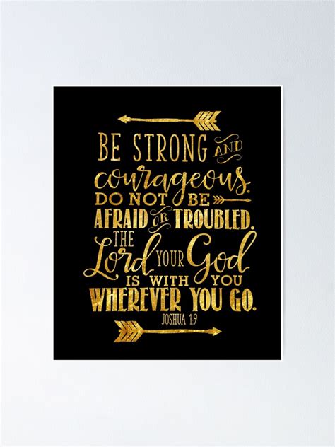 Joshua 19 Gold Bible Verse Poster By Quotestchrist Redbubble
