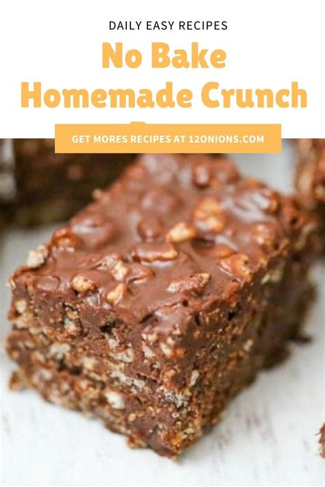No Bake Homemade Crunch Bars