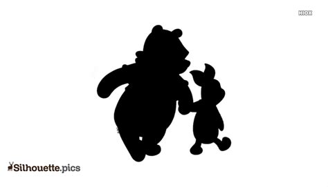 Piglet Winnie The Pooh Silhouette Vector Clipart Images Pictures