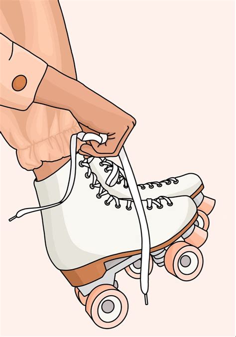 Roller Skates Digital Illustration On Procreate Pattinaggio A Rotelle