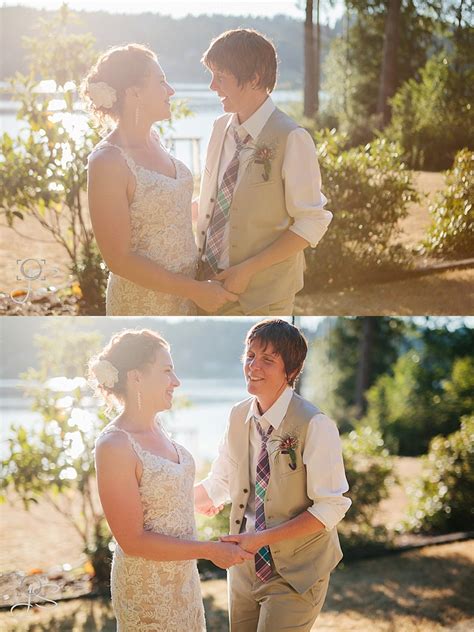 Same Sex Wedding Photos Backyard Wedding In Gig Harbor Washington