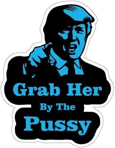 4 DONALD TRUMP GRAB HER BY THE PUSSY Funny Decal Bumper Sticker PRO 2A