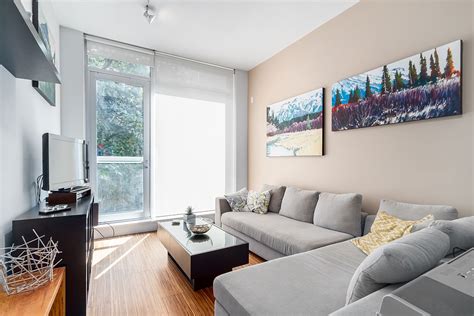 The living room is where you entertain your guests. Small Modern Apartment in Vancouver Maximizes Space and Style