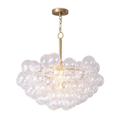 Modern Bubbles Cluster Chandelier In Natural Brass From The Well
