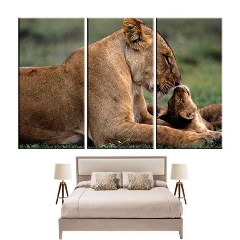 Lioness And Cub Painting Stylish Lion