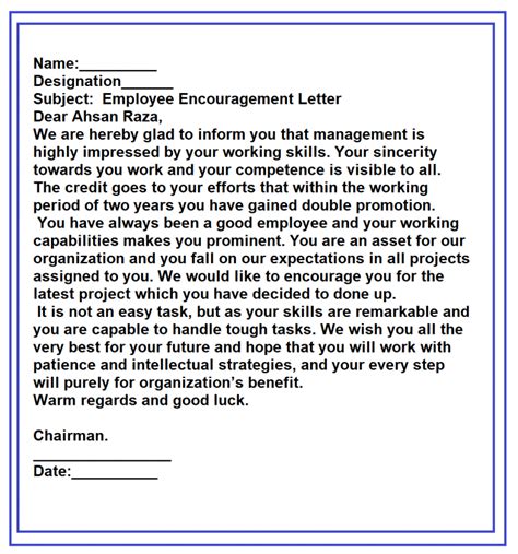 Motivation Letter For Employee Templates Samples With Examples