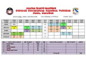 Data tabel adalah jadwal sholat atau waktu shalat untuk tanjung pinang pada bulan maret 2021. .: Jadual Waktu Mengajar 2012