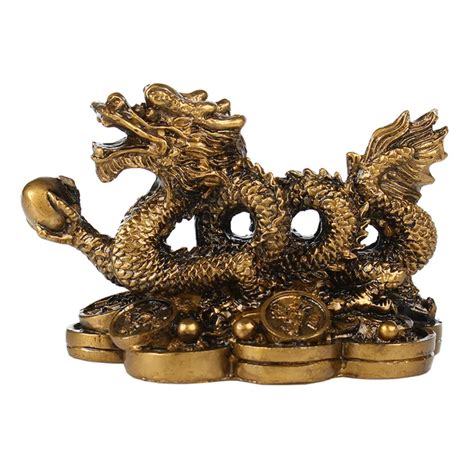 Chinese Classical Feng Shui Golden Dragon Statue