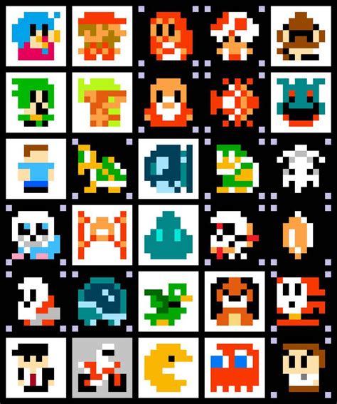 8x8 Pixel Characters By Mariiboops On Deviantart Easy Pixel Art Cool