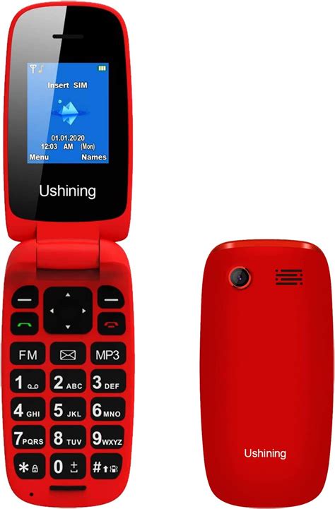 Ushining Unlocked Flip Phone 3g Big Icon Large Volume Flip Phones